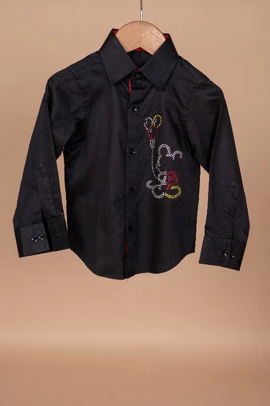 tops made from leather for menPre-Order: Mickey With Ballon Swarovski Shirt