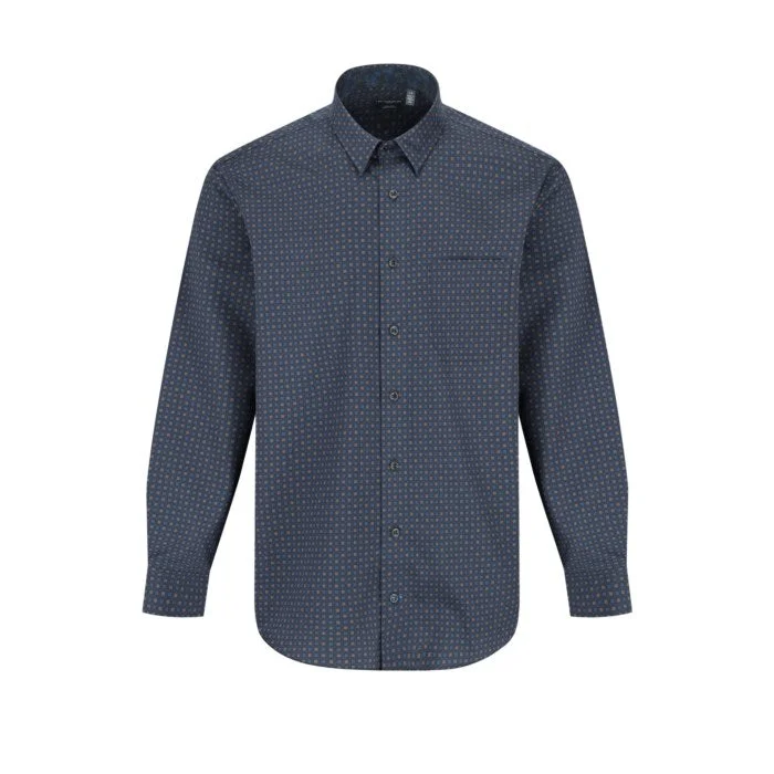heavy-duty jackets for menLeo Chevalier Long Sleeve Hidden Button Down Non-Iron Sport Shirt *Tall Sizes* Navy - 623456 1998