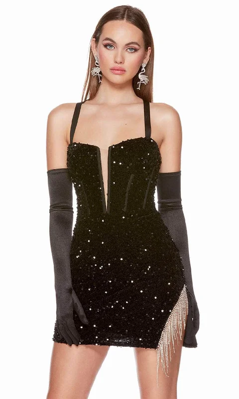 Chiffon dresses for womenAlyce Paris 4795 - Tank Straps Homecoming Dress