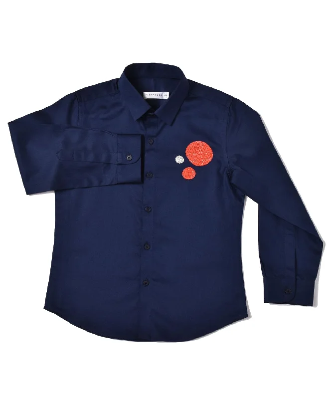 turtle necks for menPre-Order: Blue Shirt with Embroidery
