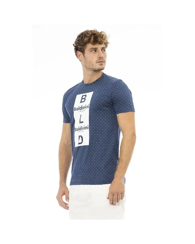 tops designed for layering for menBaldinini Trend Men's Blue Cotton T-Shirt - 2XL