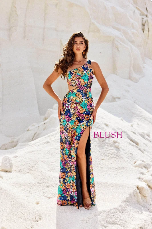 Sustainable dresses for eco-conscious womenBlush by Alexia Designs 12106 - One-Sleeve Fitted Gown