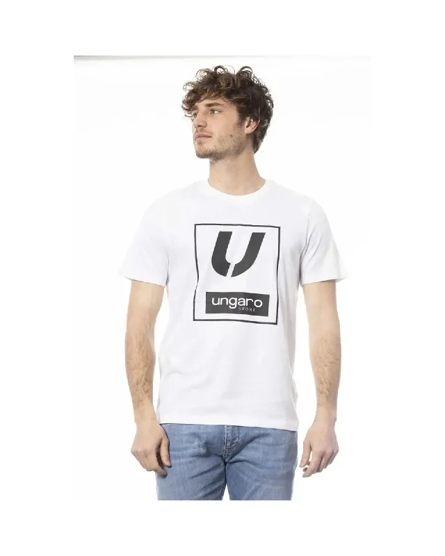 hooded jackets for menUngaro Sport Men's Chic White Cotton Crew Neck Tee - 2XL