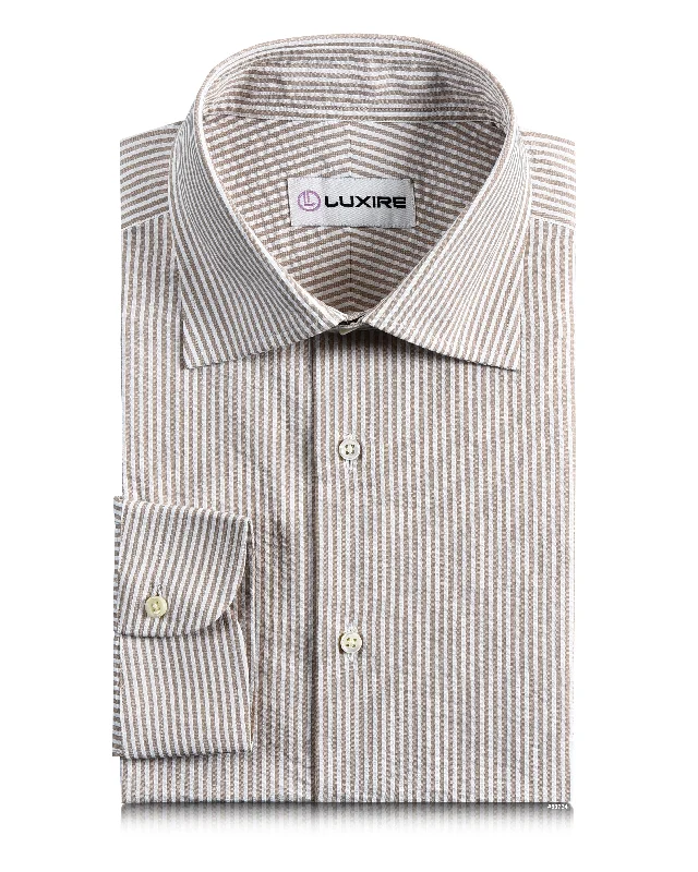 vests for menBrown White Awning Stripes