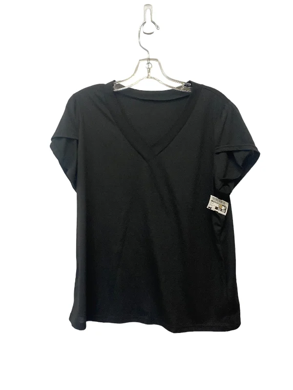 Workwear women's topsBlack Top Short Sleeve Clothes Mentor, Size Xl