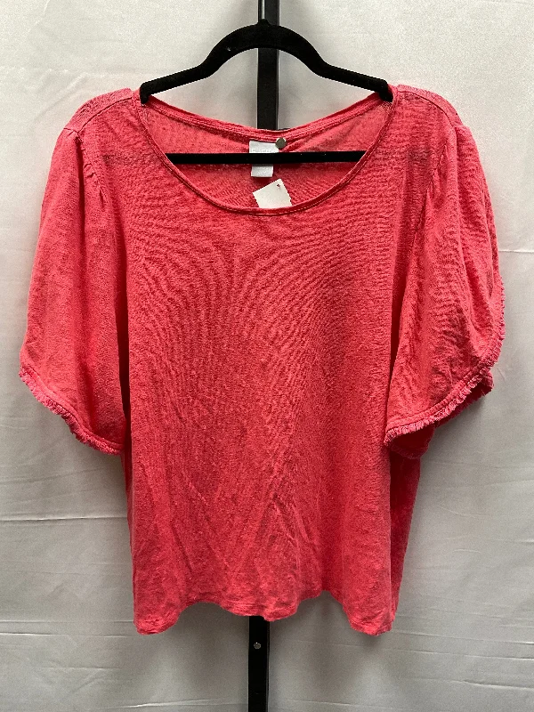 Luxury women's topsCoral Top Short Sleeve Chicos, Size Xl