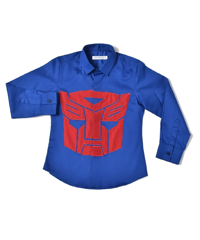 casual shirts for menPre-Order: Royal Blue Shirt with Autobots Logo