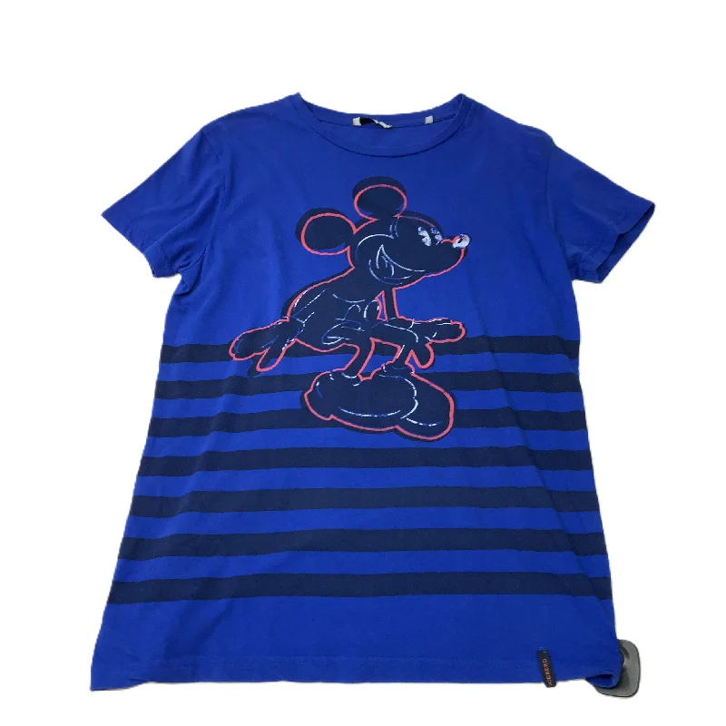 Polka dot women's topsBlue  Top Short Sleeve By Clothes Mentor  Size: M