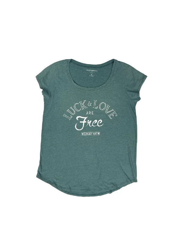 Layering women's topsGreen Top Short Sleeve Lucky Brand, Size M