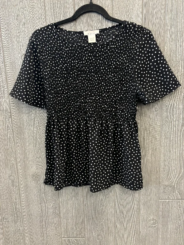 Neon women's topsBlack Top Short Sleeve Clothes Mentor, Size L