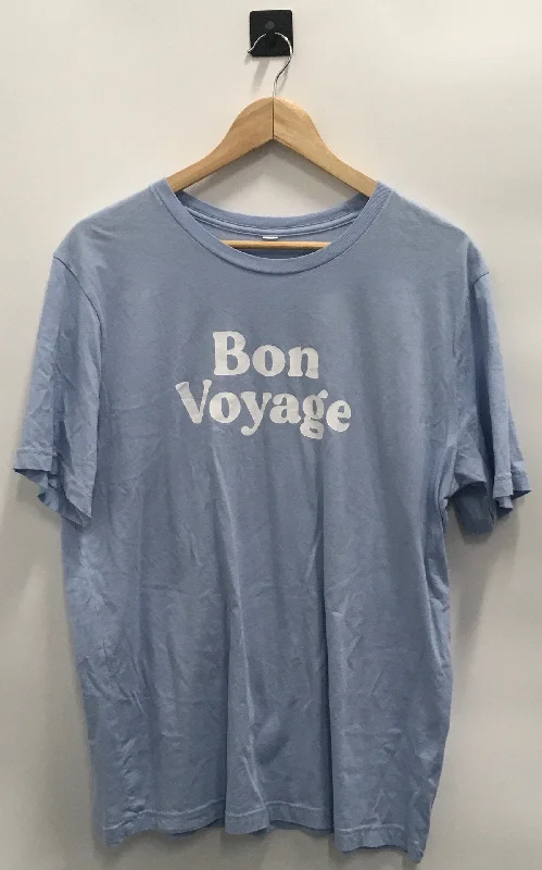 Navy blue women's topsTop Short Sleeve Basic By Clothes Mentor  Size: Xl