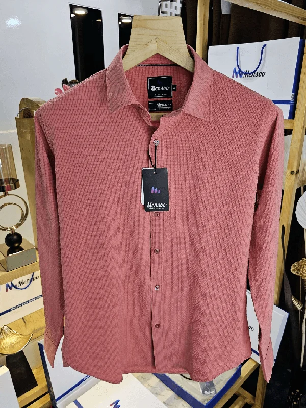 plain tees for menEmboss Plain Imported Shirt Peach