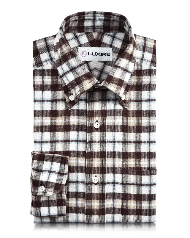 bomber jackets for menBrown Tan White Twill Flannel Work Shirt