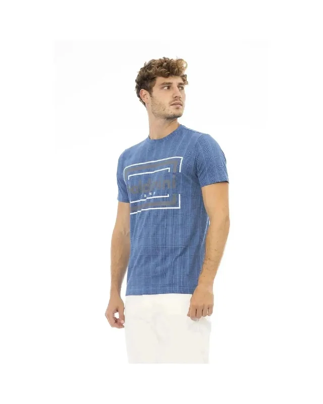 tops made from flannel for menBaldinini Trend Men's Blue Cotton T-Shirt - L