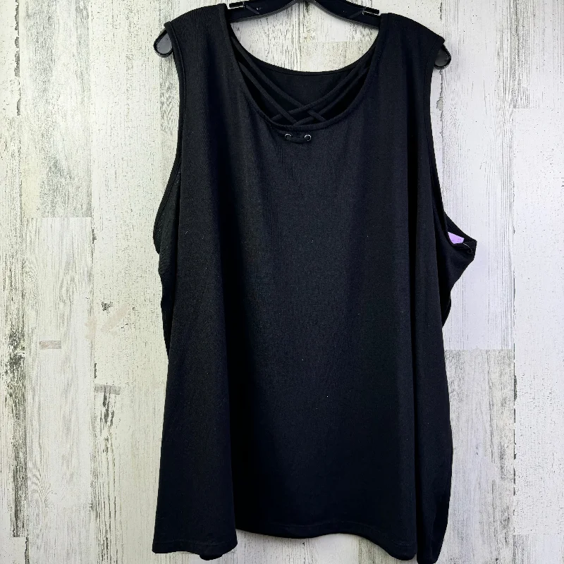 Local artisan women's topsBlack Top Short Sleeve Basic Clothes Mentor, Size 3x