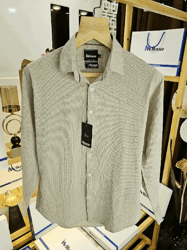 duffle coats for menEmboss Plain Imported Shirt Biscuit