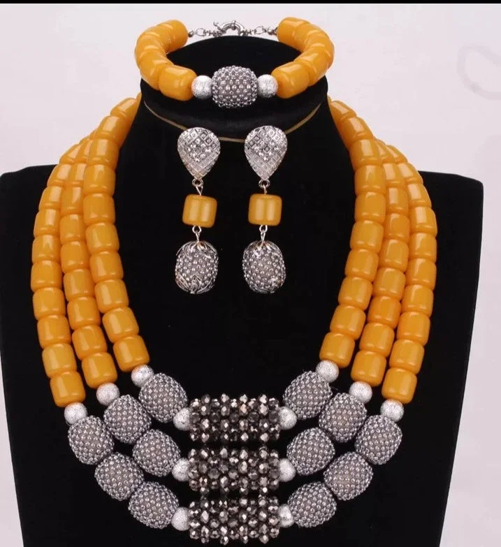 Yellow and silver