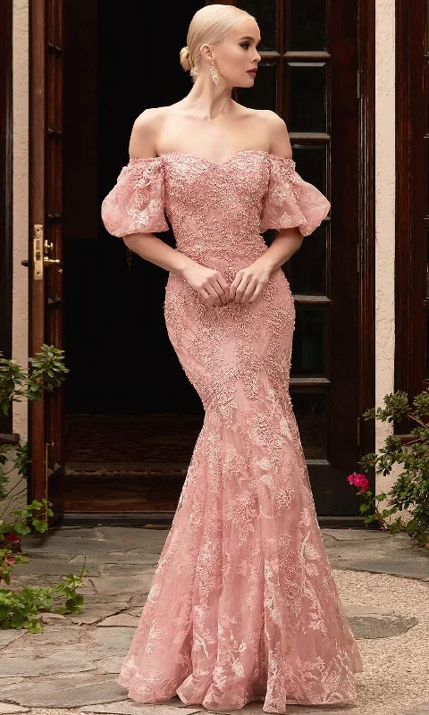 Flowy dresses for womenCinderella Divine CD959 - Fit And Flare Prom Gown