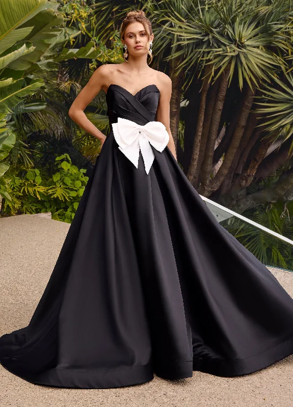 Lace dresses for womenAshley Lauren 11770 Size 0 Black Strapless Ballgown Formal Prom Dress Pageant Mikado Gown A Line