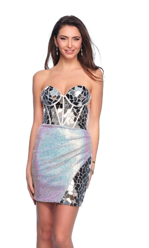 Statement dresses for making a fashion statementDave & Johnny Sequin Silver Homecoming Dress 12034