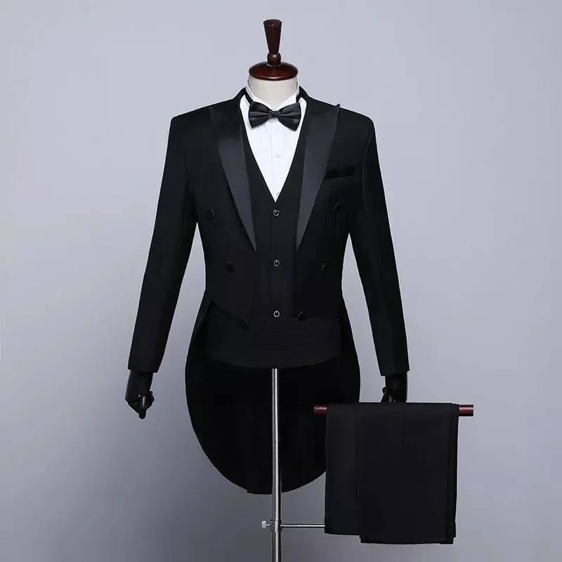 women's suit sets with sheer overlaysMen tuxedos four piece set
