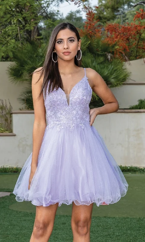High-low hem dresses for womenShort Babydoll Homecoming Dress with Beading