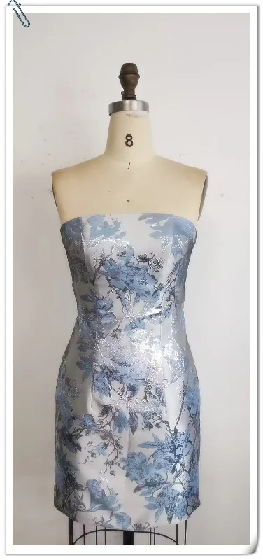 Custom-made dresses for personalized fitsFloral Print Tight Homecoming Dress,Cocktail Dress Y3081
