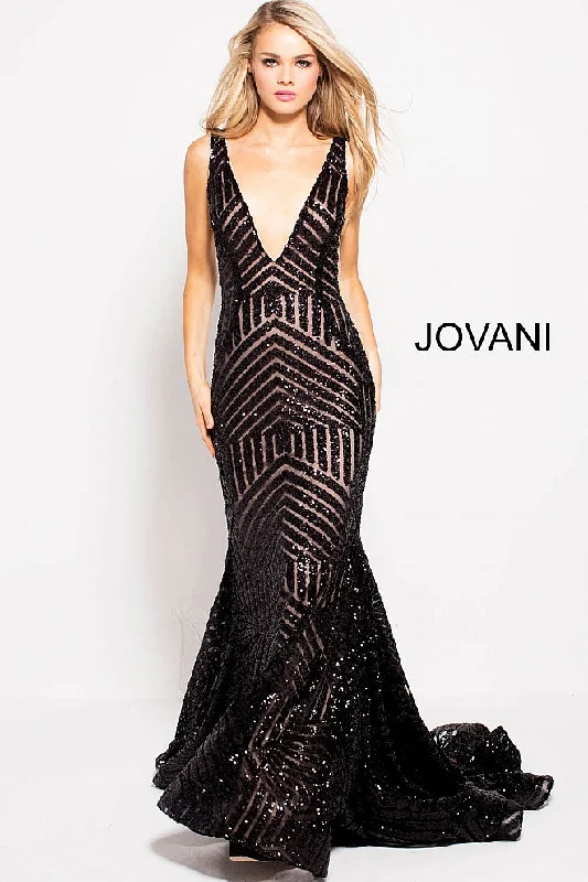 Smock dresses for womenJovani 59762 Sequin Mermaid Prom Dress Long Fitted Mermaid Pageant Gown
