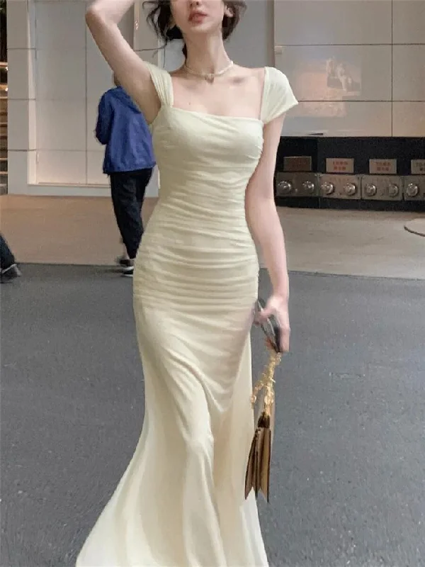 High-neck dresses for womenWomen Elegant Summer New Fashion Evening Dress Vestidos Vintage Bodycon Y6901