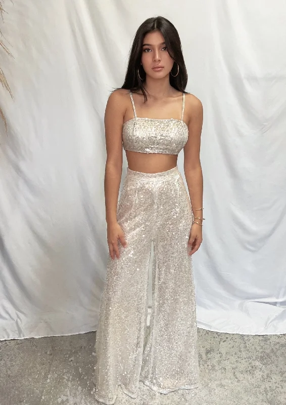 women's suit sets with tailored pantsGLITZ & GLAM SET - SEQUINS TWO PIECE SET
