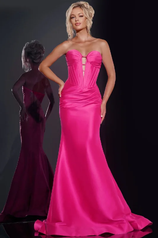 Low-cut dresses for womenJovani 43350 Sweetheart Corset Prom Dress Plunging Neckline Evening Gown