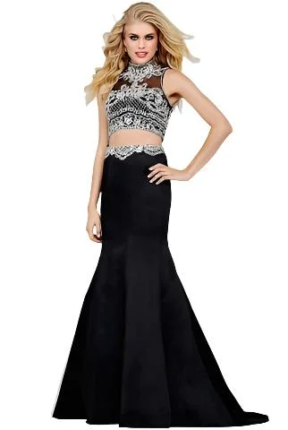 Day dresses for everyday wearJovani 33862 size 2 Black Two piece Mermaid Gown Black prom dress pageant gown