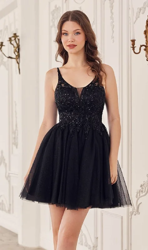 Petite dresses for womenLace-Up Short A-Line Homecoming dress CY022