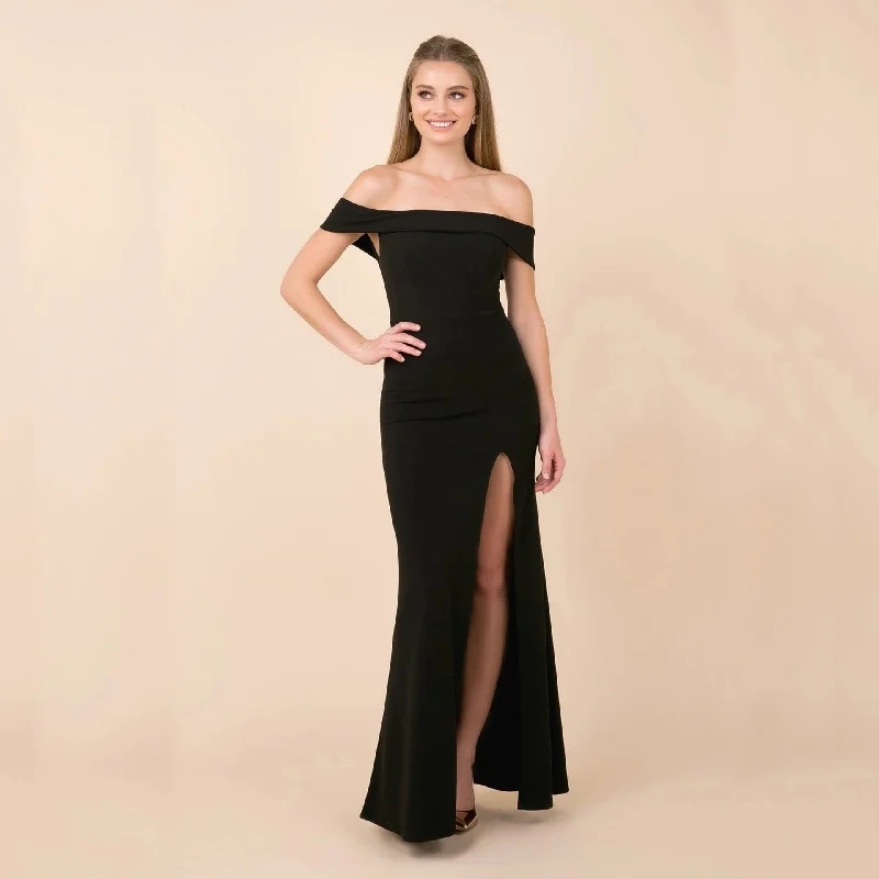 Plus-size dresses for womenCoralie Off Shoulder Charming Front Slit Dress