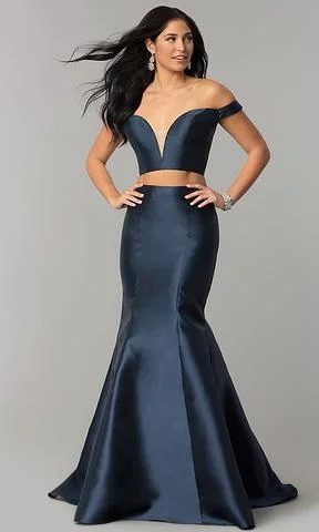 Little red dresses (LRDs) for womenJovani JVN58068 Silver Size 4 Prom Dress Pageant Gown Mermaid Two Piece