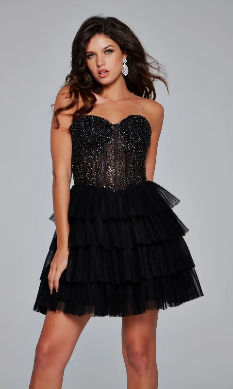 Elegant women's dressesJovani Short Strapless Homecoming Dress 39629