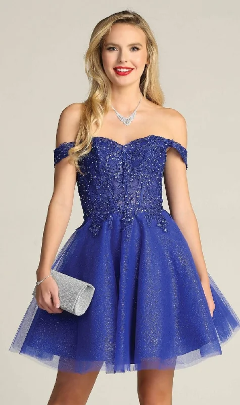 Velvet dresses for womenOff-Shoulder Short Glitter Homecoming Dress C318
