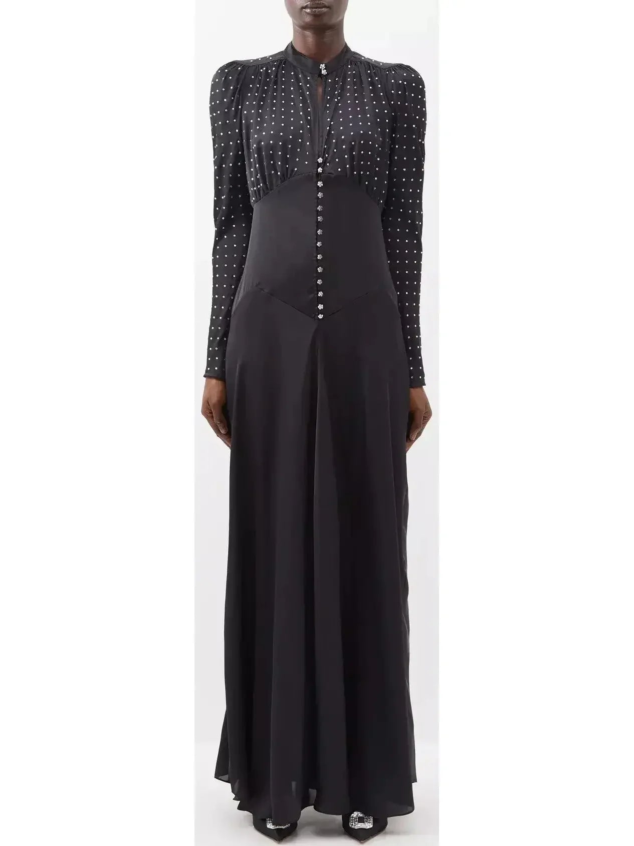 Tall women's dressesLong Crystal-Embellished Dress