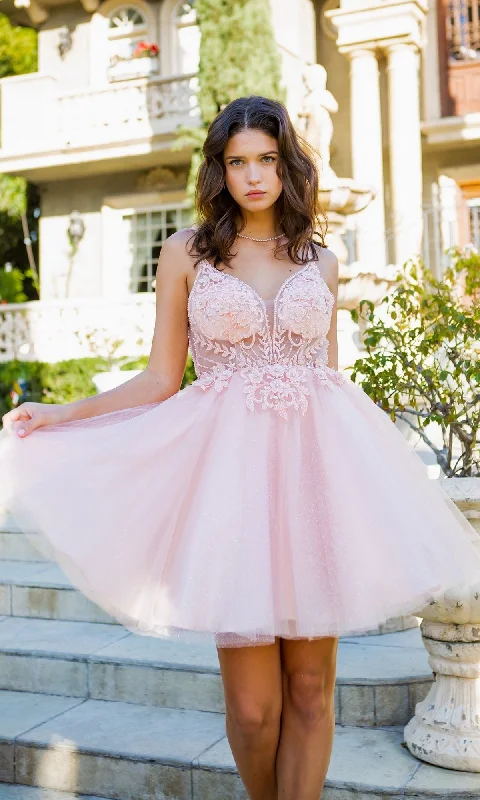 High-slit dresses for womenShort Ball-Gown-Style Homecoming Dress 5112J