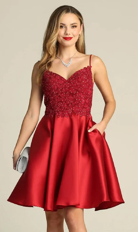 Denim dresses for womenBeaded-Bodice Short A-Line Homecoming Dress XR6008