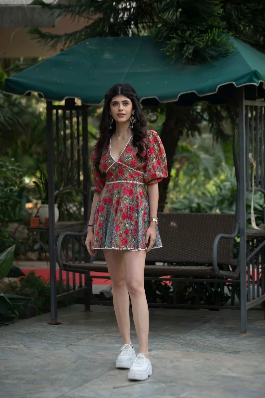 Spring dresses for blossoming stylesLeah Multicolour Printed Cotton Dress