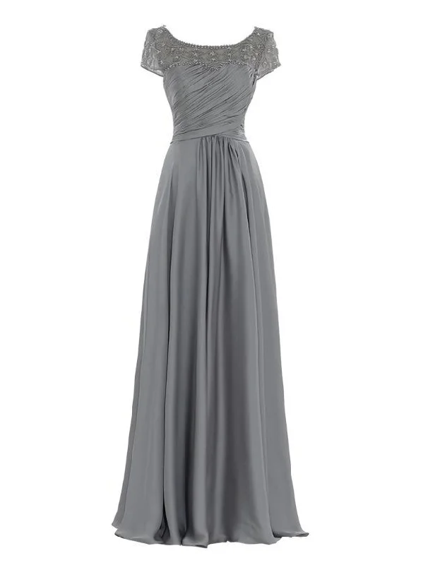 Batwing sleeve dresses for womenPrincess Beading Floor-Length A-Line Mother of the Bride Dress