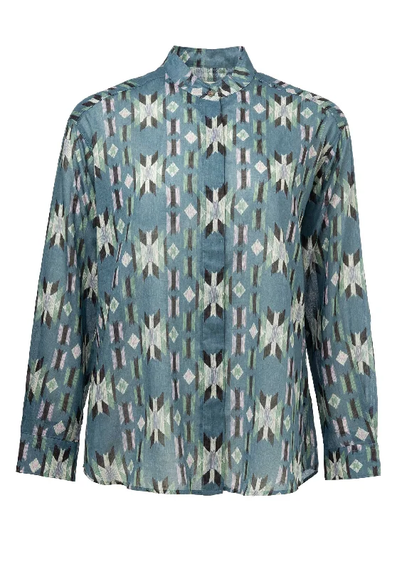 Winter women's topsBlouse Camu Baca623 04-Blue