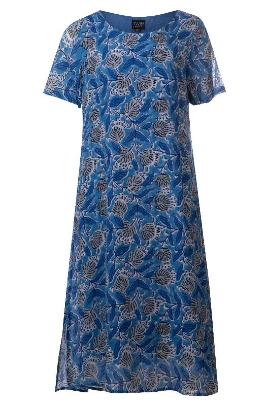 Sleeveless dresses for women100% Cotton Dress with side splits | BLUES GARDEN | 6274A1