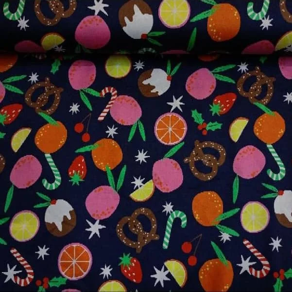 Midi dresses for womenChristmas Cotton - Figgy Pudding Print Made to Order (Size 14-40)