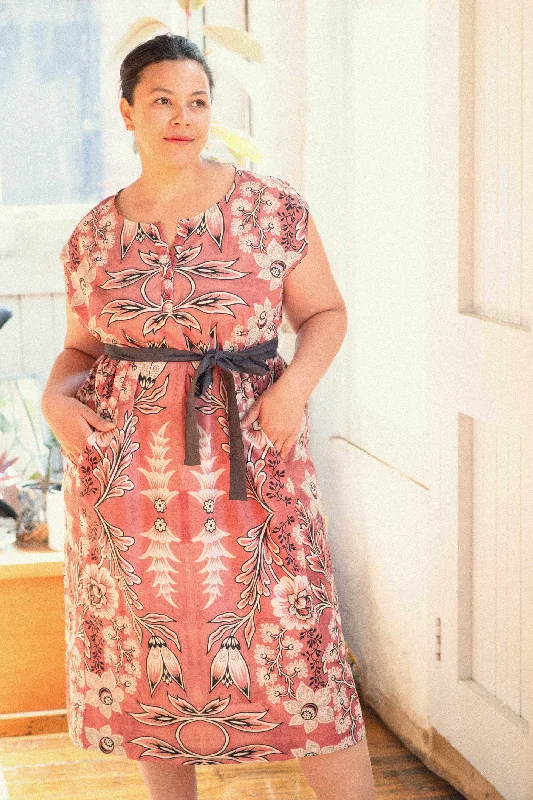Midi dresses for womenLana dress French Floral *organic cotton