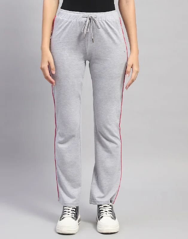 Designer women's shortsWomen Grey Melange Solid Regular Fit Lower