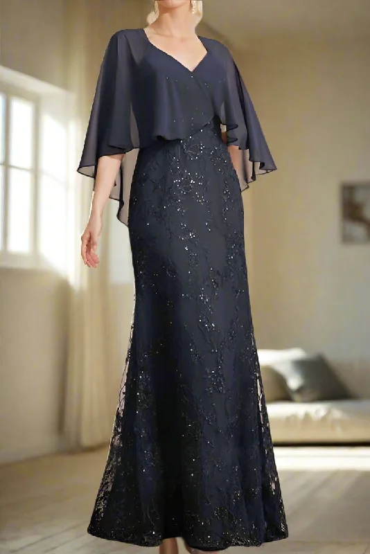 Velvet dresses for womenA-Line Floor Length Chiffon Mother of the Bride Dress