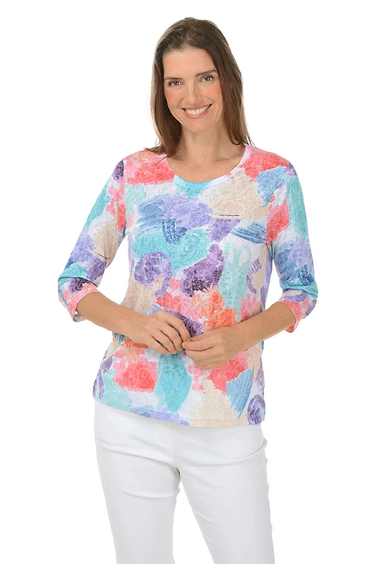 Luxury women's topsPastels Jeweled Knit Top
