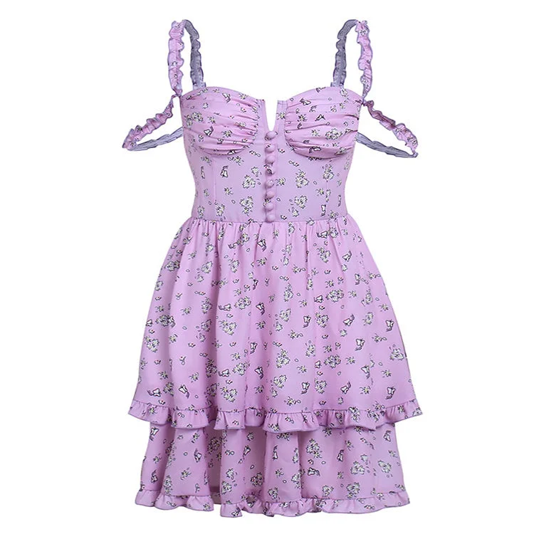 Spaghetti strap dresses for womenLilac Daisy Mini Dress